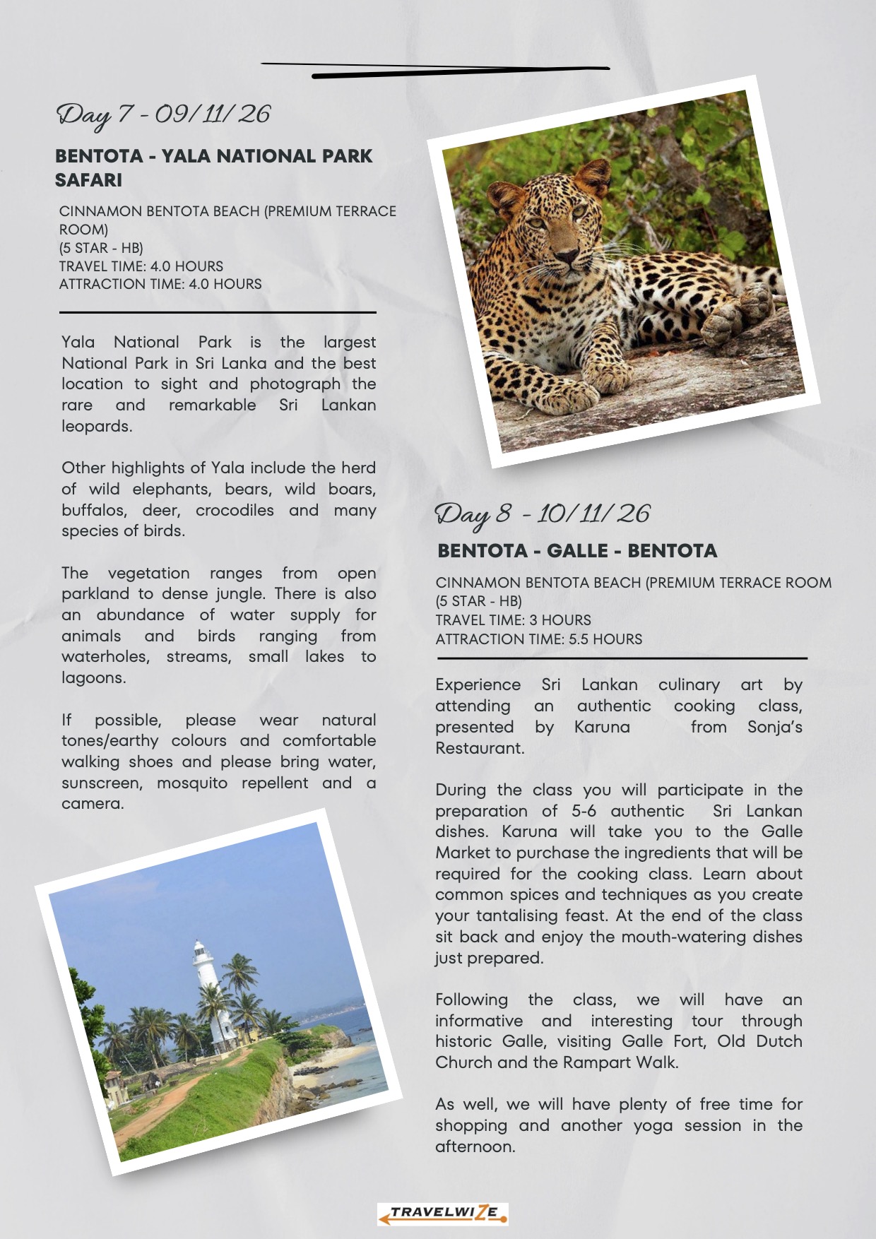Mystical Sri Lanka Itinerary page 4